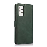 Perfeqt Samsung A73 Uitneembare PU leder hoesje met koord - Dark Mint Green