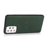 Perfeqt Samsung A73 Uitneembare PU leder hoesje met koord - Dark Mint Green