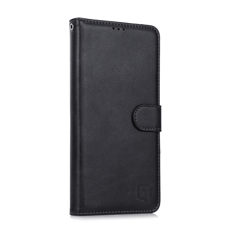 Perfeqt iPhone 14 Uitneembare PU leder hoesje met koord - Natural Black