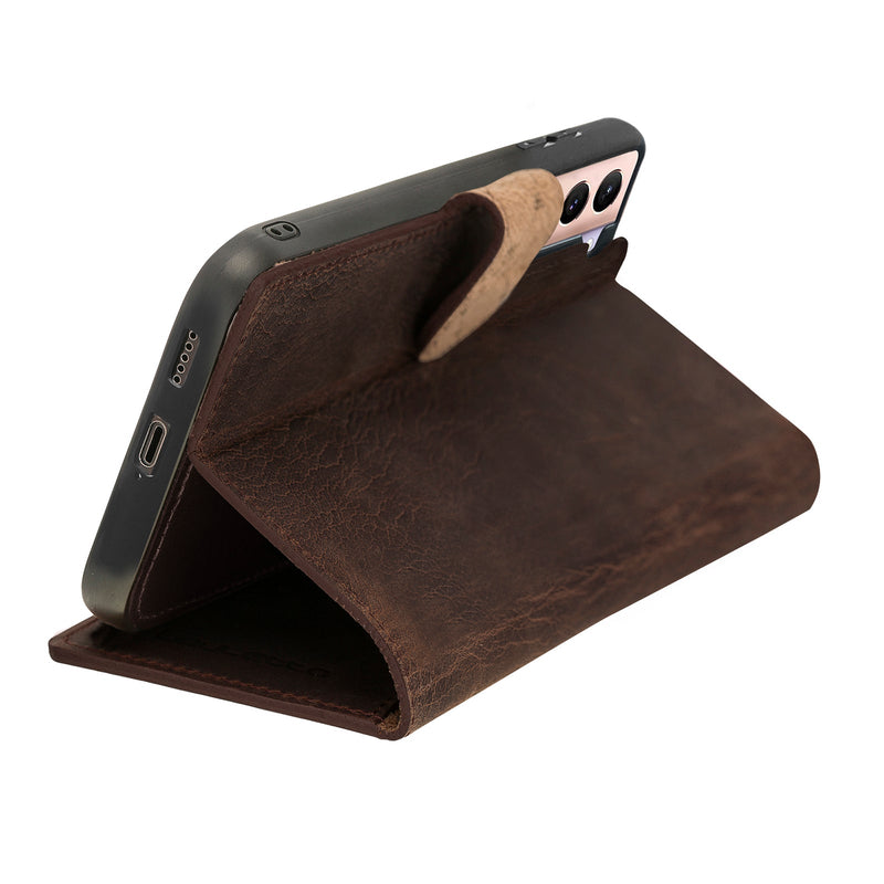 Bouletta Samsung Galaxy S23 Plus Uitneembare BookCase - Antic Coffee