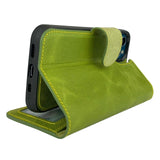 Pulledro iPhone 14 Plus Uitneembare BookCase - Ɠold Ɠreen