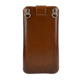 Pulledro iPhone 14 Pro Leder Pouch insteekhoesje & BackCover - Burned Cognac