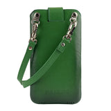 Pulledro iPhone 14 Pro Leder Pouch insteekhoesje & BackCover - Dark Green