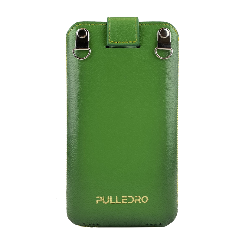 Pulledro iPhone 13 Pro Leder Pouch & BackCover - Ɠold Ɠreen