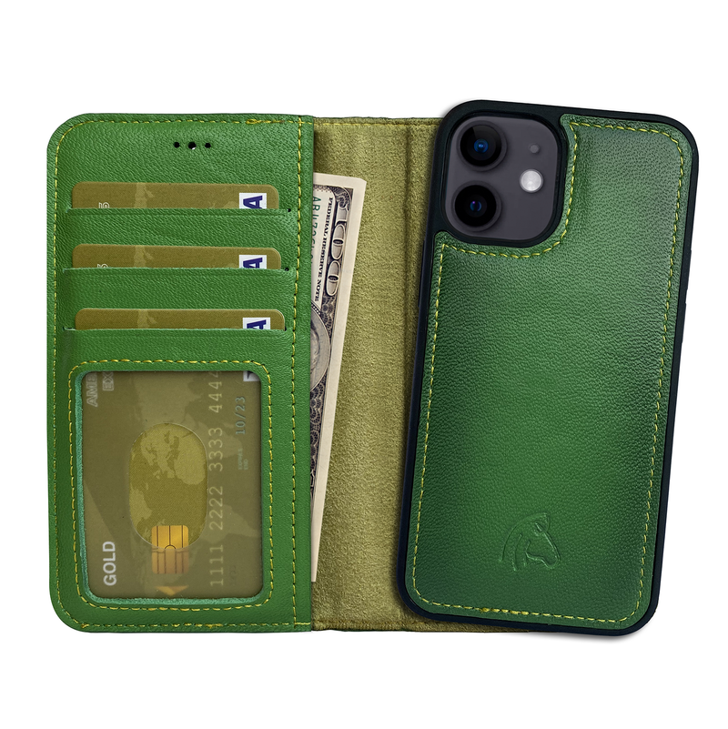 Pulledro iPhone 11 Pro Uitneembare BookCase - Ɠold Ɠreen