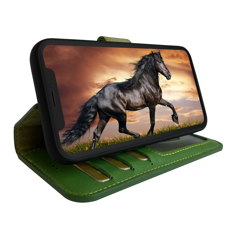 Pulledro iPhone 11 Pro Uitneembare BookCase - Ɠold Ɠreen