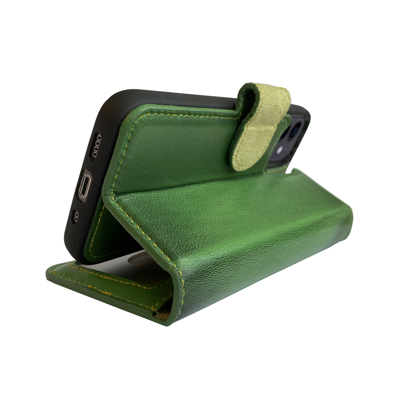 Pulledro iPhone 11 Pro Uitneembare BookCase - Ɠold Ɠreen