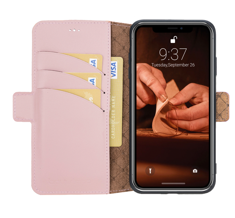 Bouletta - iPhone 12 (Pro) - BookCase - Nude Pink