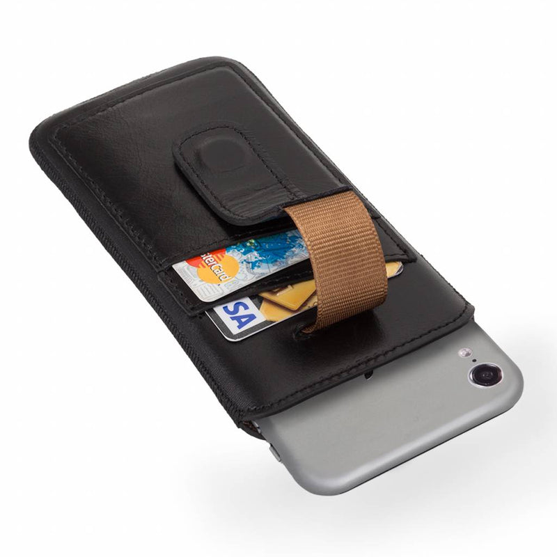 Bouletta iPhone 12 (Pro) Sleeve Insteekhoesje met vakjes - Rustic Black