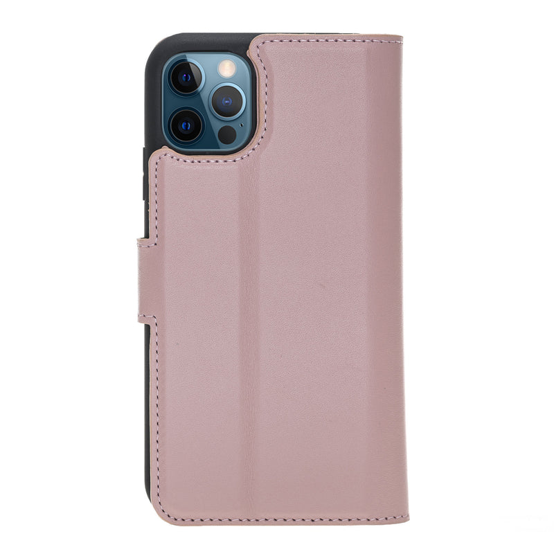 Bouletta - iPhone 12 (Pro) - Uitneembare BookCase - Nude Pink
