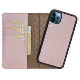 Bouletta - iPhone 12 (Pro) - Uitneembare BookCase - Nude Pink