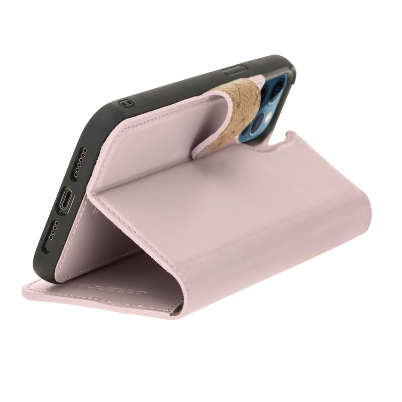 Bouletta - iPhone 12 (Pro) - Uitneembare BookCase - Nude Pink