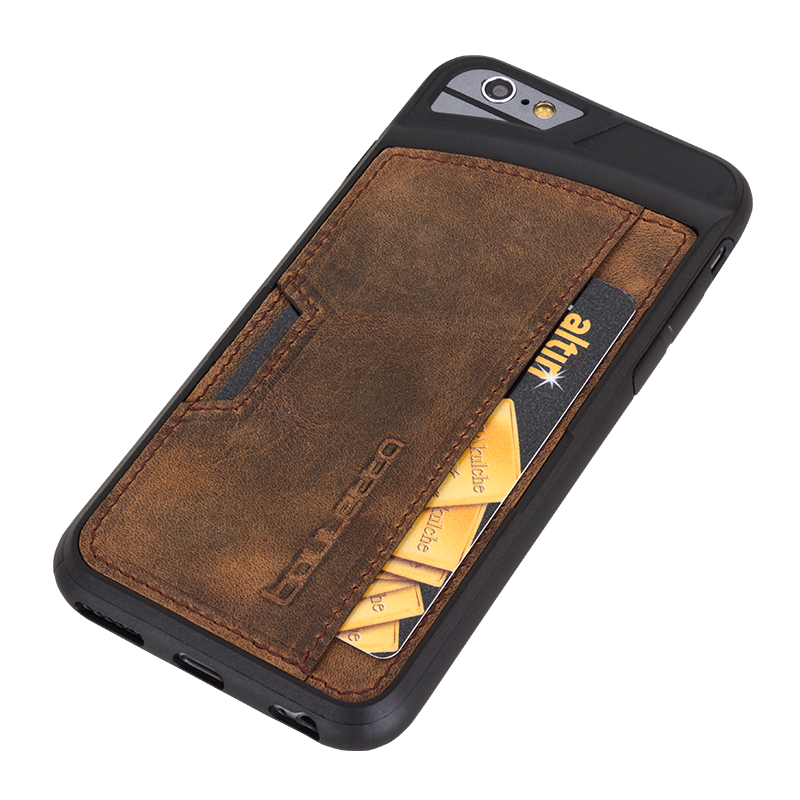 Bouletta - iPhone 6(S) Plus Elastic BackCover met vakje (Antic Coffee)