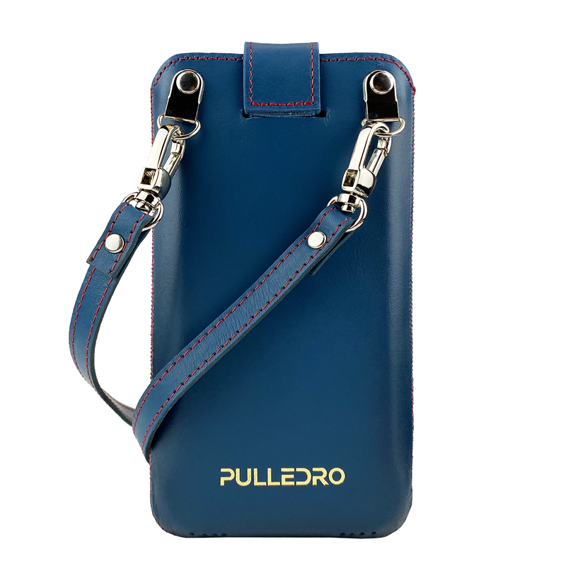 Pulledro iPhone 13 Pro Leder Pouch & BackCover - Reȸlue