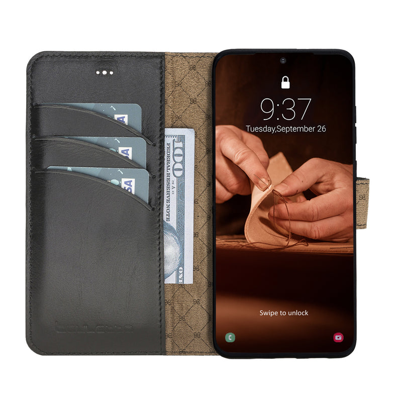 Bouletta Samsung Galaxy S22 Uitneembare BookCase - Rustic Black