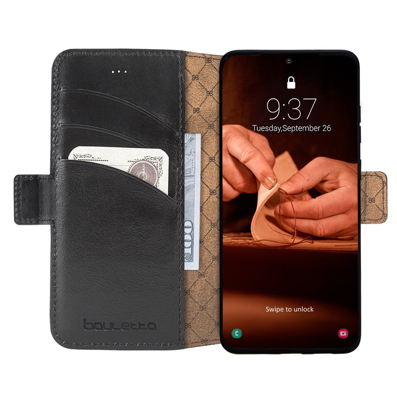 Bouletta Samsung Galaxy S23 Ultra BookCase - Rustic Black
