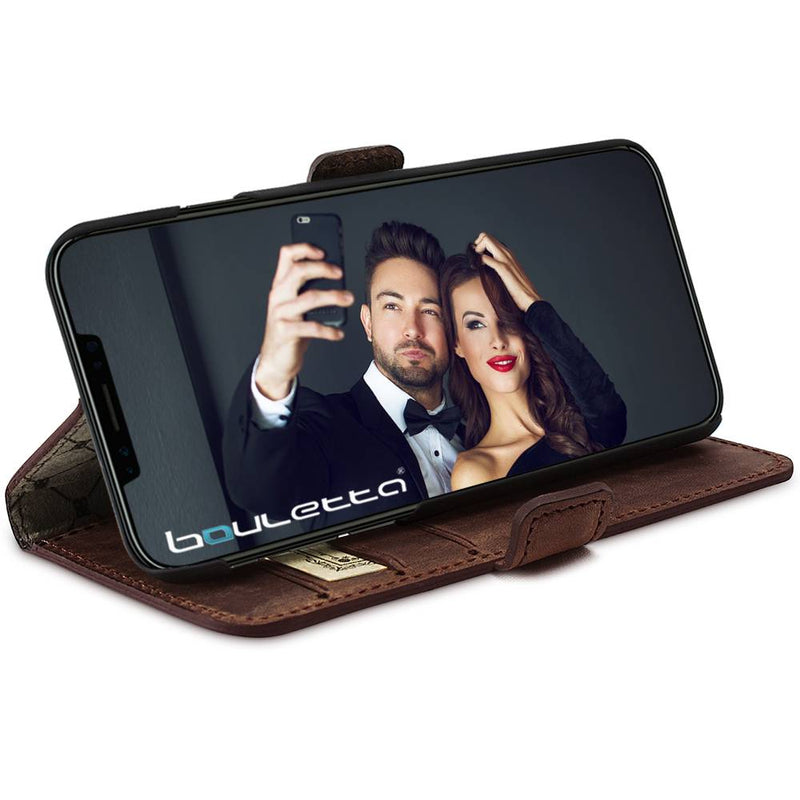 Bouletta - iPhone Xs Max BookCase (Antic Coffee)